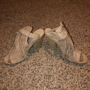 Tassel fringe front booties by Marissa
